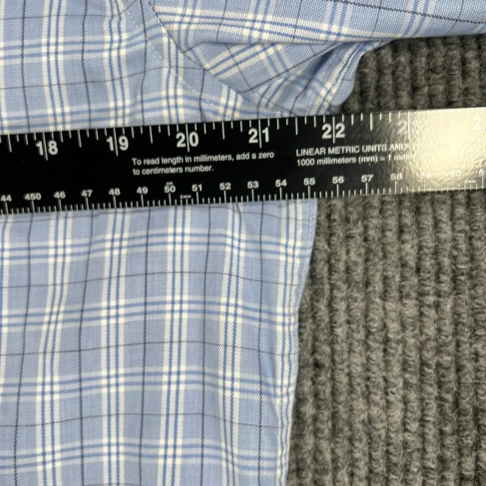 Banana Republic Shirt Mens Medium Blue Plaid Long Sleeve Button Up Casual